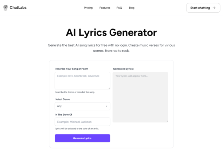 AI Lyrics Generator