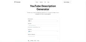 YouTube Description Generator