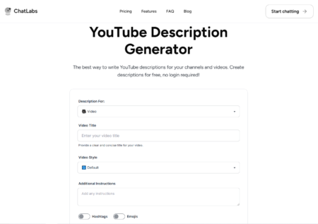 YouTube Description Generator