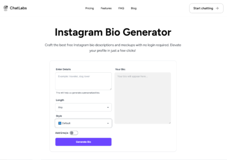 Instagram Bio Generator