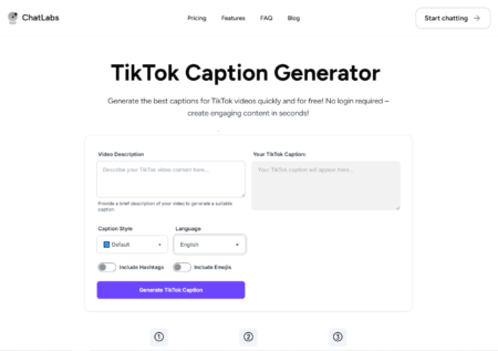 TikTok Caption Generator